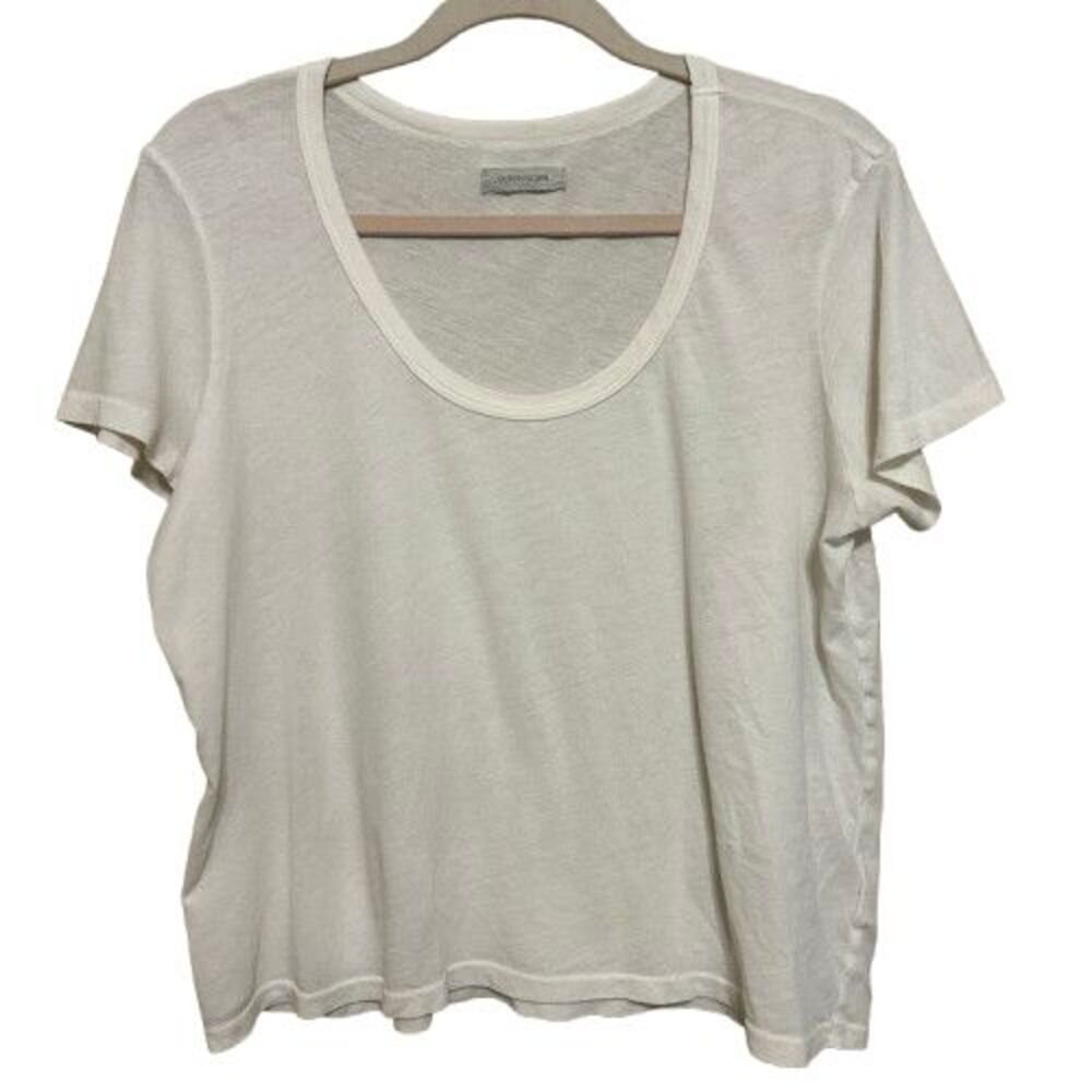 Outerknown 100% Organic Cotton Oversized Scoop Neck T Shirt Womens XS White